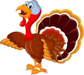 happy turkey cartoon for you design