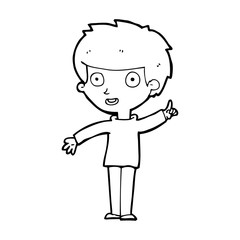 cartoon boy with idea