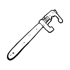 cartoon adjustable wrench