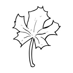 Naklejka premium cartoon red maple leaf