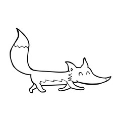 cartoon little wolf