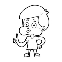 cartoon boy giving thumbs up