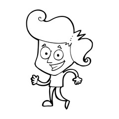 cartoon grinning man