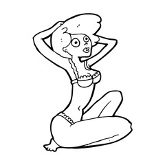 cartoon underwear model