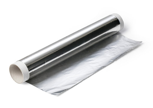 aluminium foil roll isolated