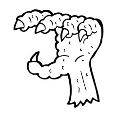cartoon bird claw