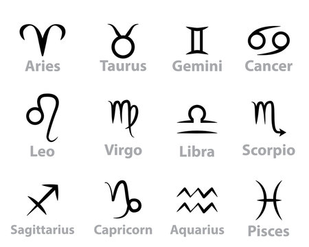 Art line Zodiac sign vector