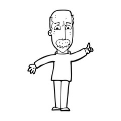 cartoon man issuing stern warning