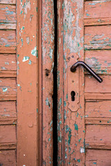Old wooden door