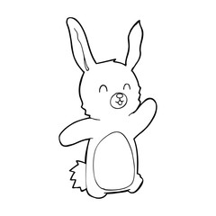 cartoon happy rabbit