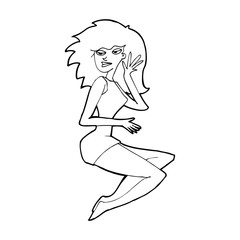 Obraz na płótnie Canvas cartoon sexy woman