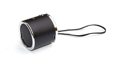 the black mobile loudspeaker for listening of music