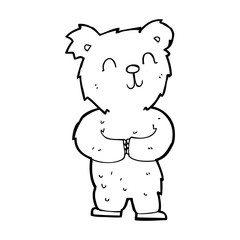 cartoon happy little bear