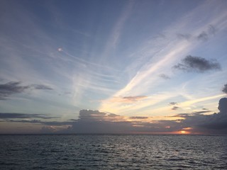 Sunset over the ocean