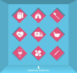 Abstract creative concept vector set of healthcare and medical