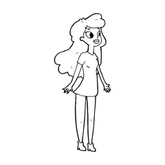 cartoon pretty girl