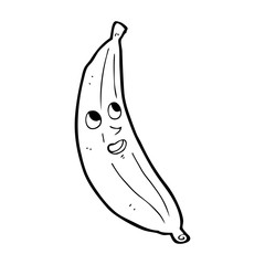 cartoon happy banana