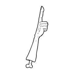 cartoon pointing arm
