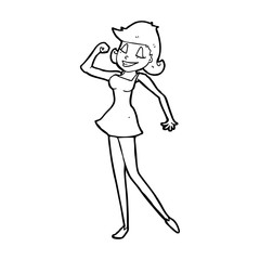 cartoon woman with can do attitude