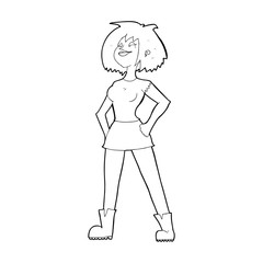 cartoon capable woman