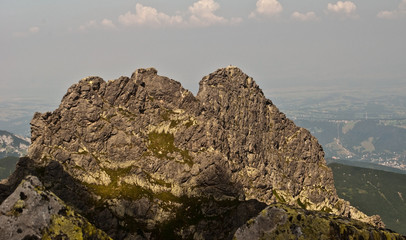 Swinica peak from Orla Perć hiking trail in Tatry mountains