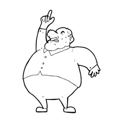 cartoon big fat boss