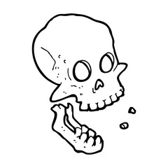 cartoon laughing skull