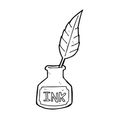 cartoon ink bottle