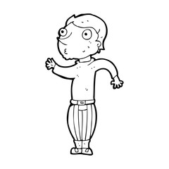 cartoon man in loud clothes