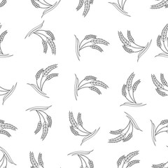 seamless pattern with wheat