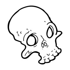 cartoon spooky skull