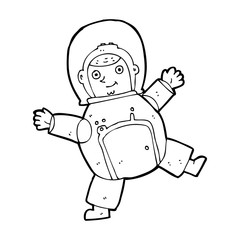 cartoon astronaut