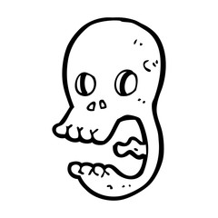 funny cartoon skull