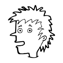 cartoon excited boy