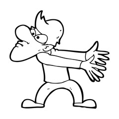 cartoon annoyed man gesturing