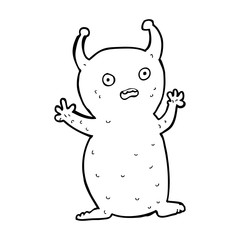 cartoon funny little alien