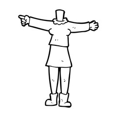 cartoon female body (add photos or mix and match cartoons)