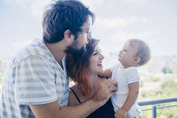 Fototapeta premium Parents With Their Son