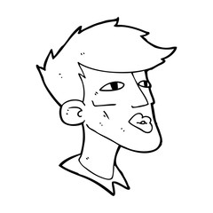 cartoon male model guy