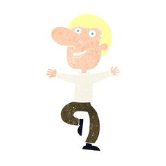 cartoon happy man
