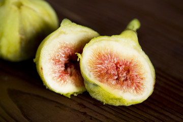 figs on wooden background