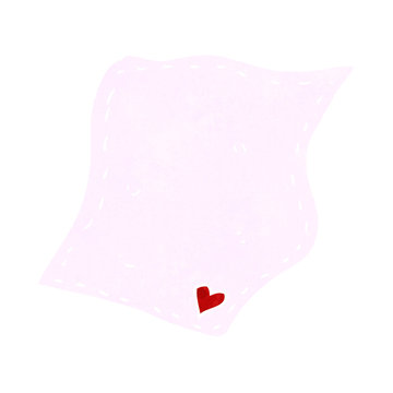 pink paper with red heart clip art preview