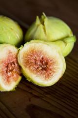 figs on wooden background
