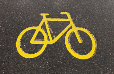 Bicycle road sign