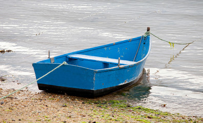 Naklejka na ściany i meble Fishing boats moored on the coast