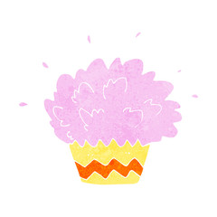 cartoon exploding cupcake