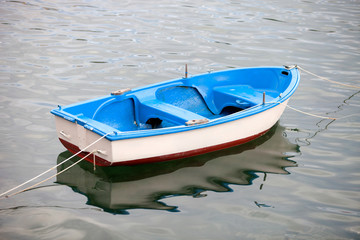 Naklejka premium Fishing boats moored on the coast