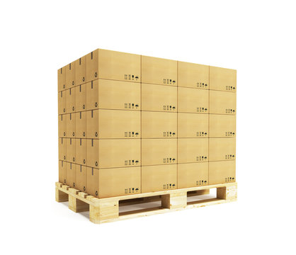 Pallet With Cardboard Boxes