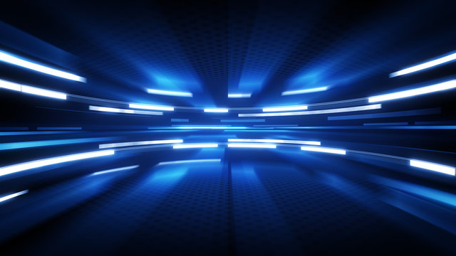 shining blue glow technology background