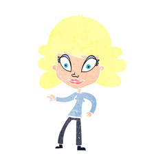 cartoon woman pointing